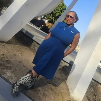 Janine full length shot at an angle