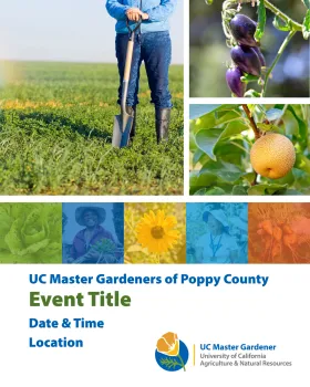 UC Master Gardener Event Graphic Template.