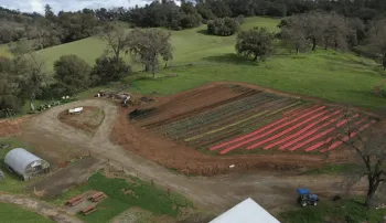 aerial view of the Amador County School farm