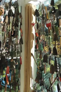 a wall covered in hanging hand tools