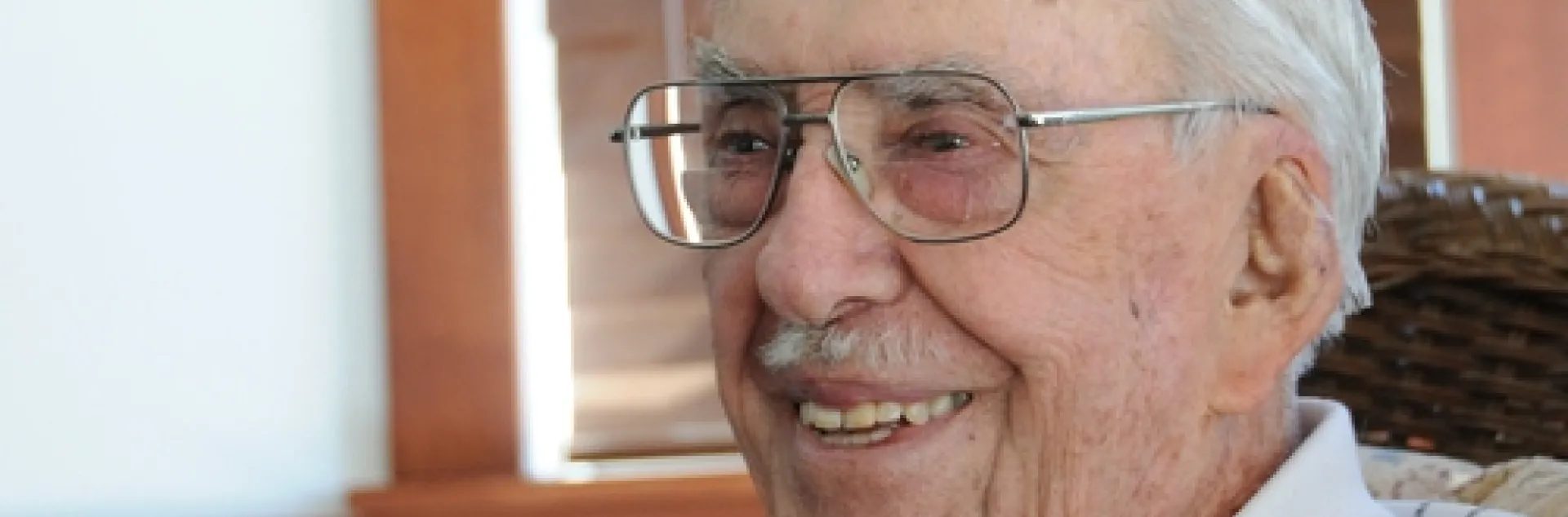 VERN BURTON, 85, relaxes at his home in Davis. He worked in the University of California system for 38 years. (Photo by Kathy Keatley Garvey)