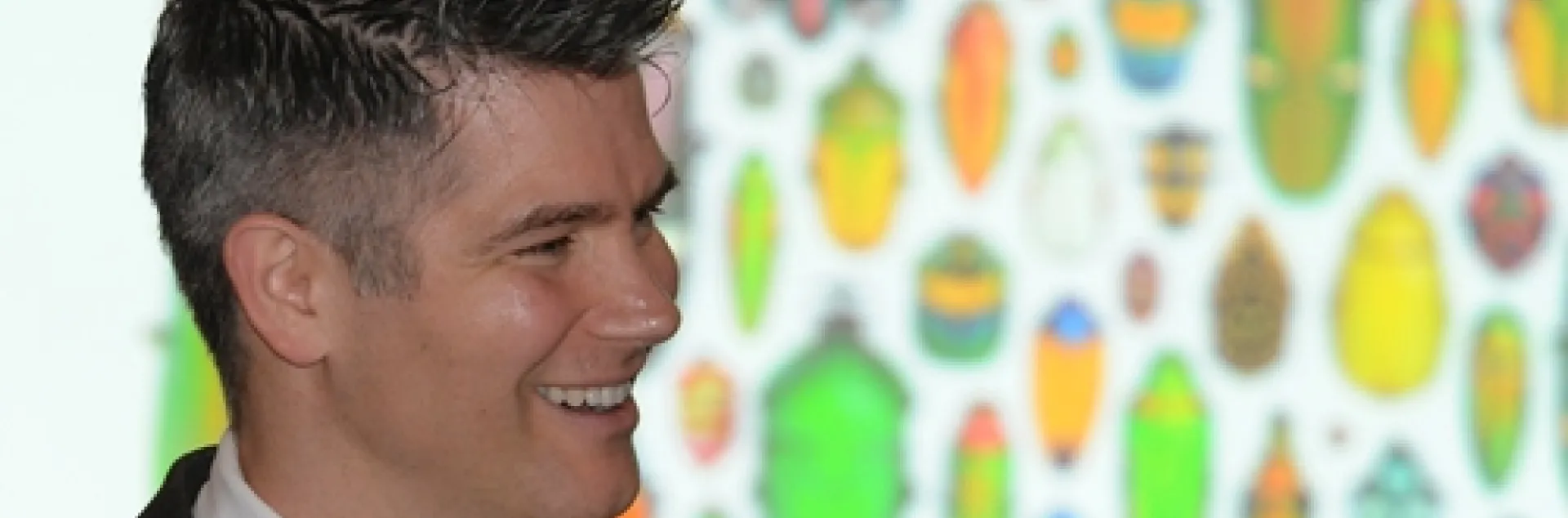 ARTIST Christopher Marley presented a talk on "Aesthetic Entomology" at the 58th annual meeting of the Entomological Society of America. (Photo by Kathy Keatley Garvey)