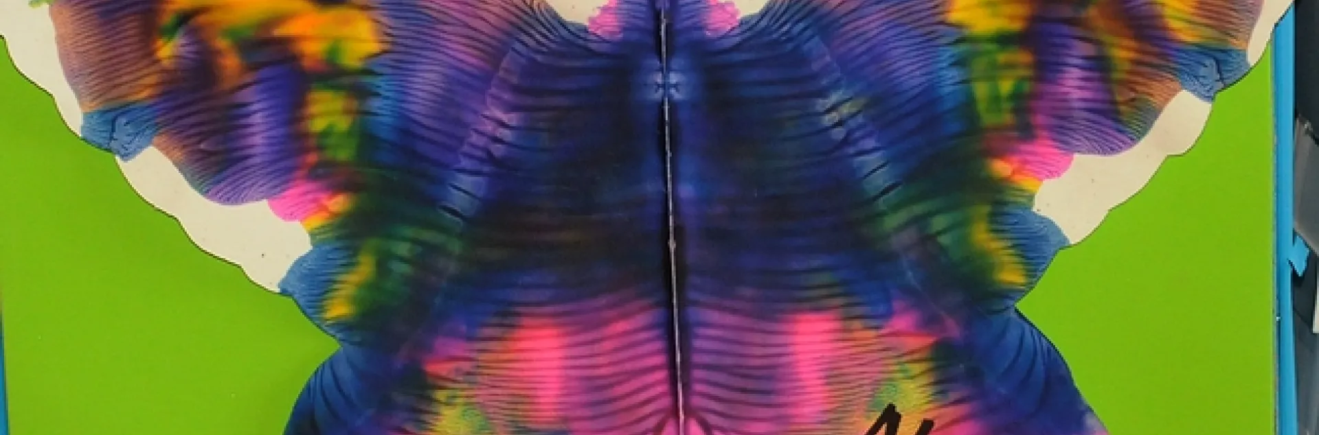 This colorful butterfly is the work of 3-year-old Nicholas Razo of Dixon. (Photo by Kathy Keatley Garvey)