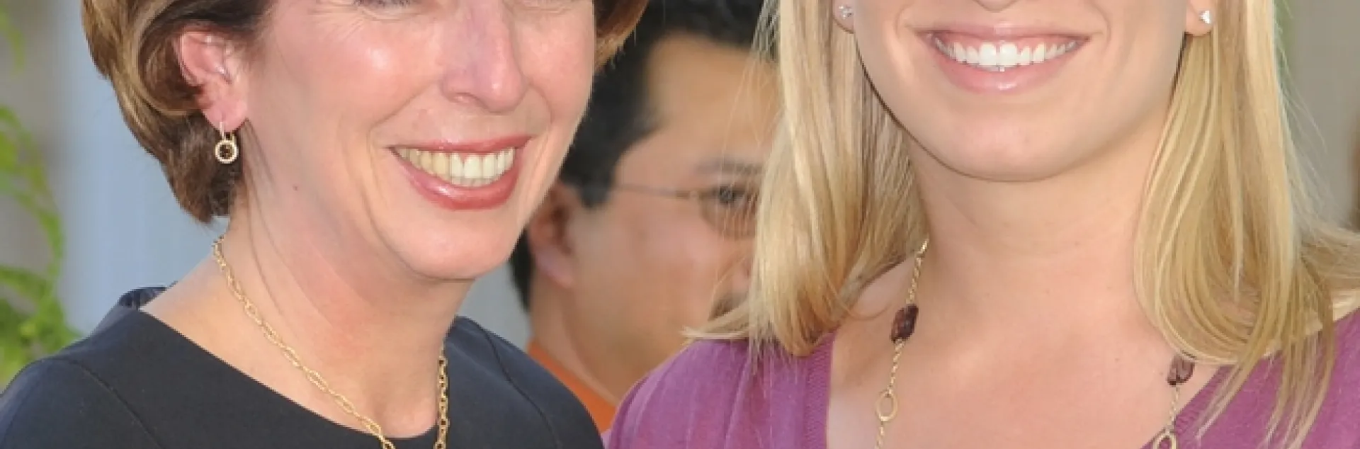 UC Davis Chancellor Linda Katehi (left) with Melissa "Missy" Borel. (Photo by Kathy Keatley Garvey)