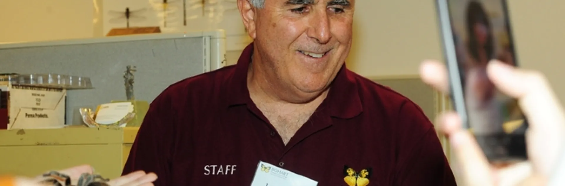 Entomologist/Bohart associate Jeff Smith will be there to answer questions. (Photo by Kathy Keatley Garvey)