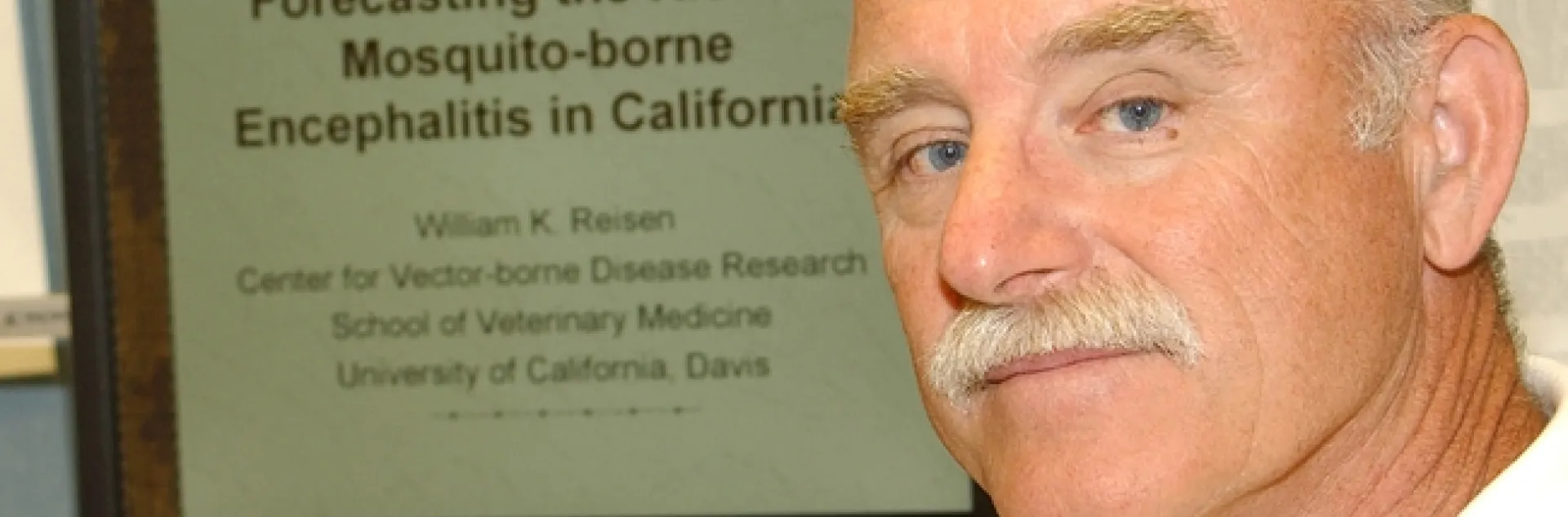 UC Davis research entomologist William Reisen. (Photo by Kathy Keatley Garvey)