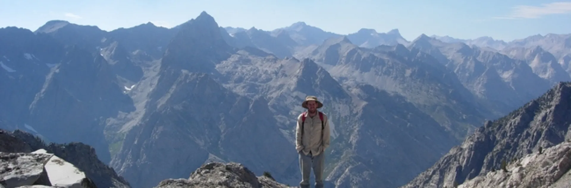 Bruce Graham Hammock at the Observation Basin in Kings Canyon National Park, a large fishless basin where much of his research occurred.