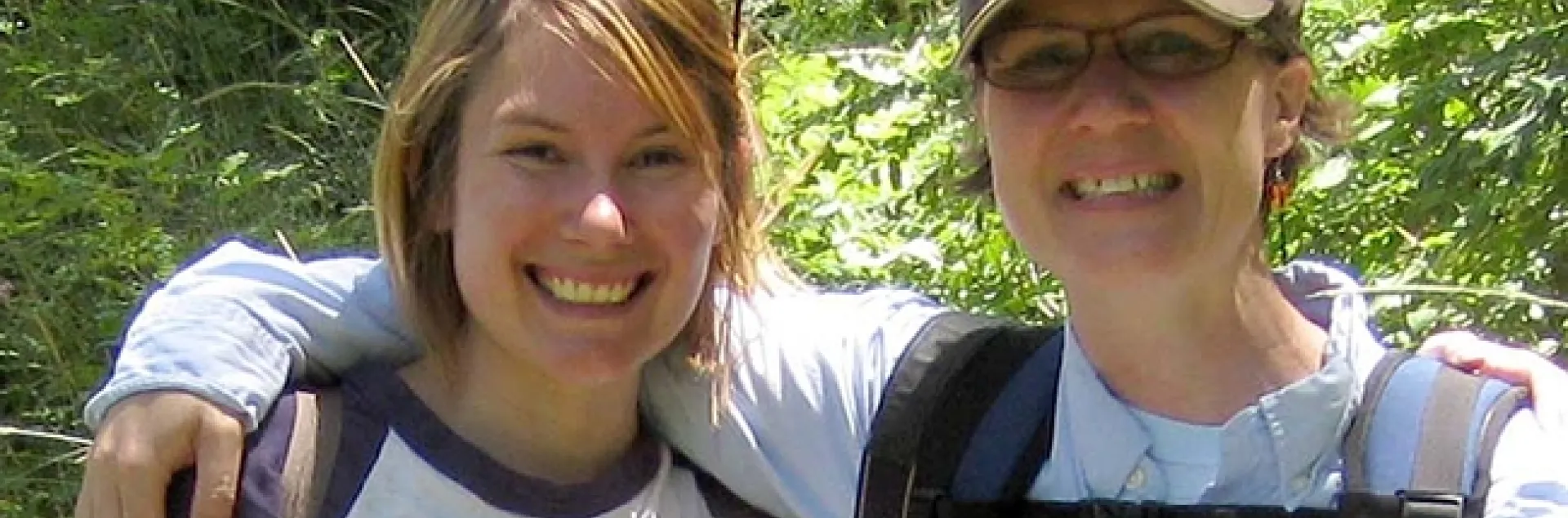 Illustrator Laine Bauer (left) and author Fran Keller.