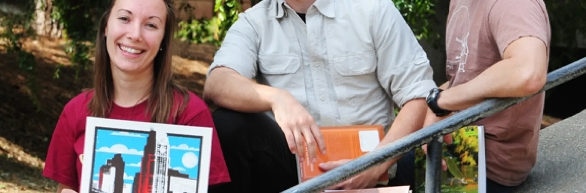 The championship Linnaean Team, Pacific Branch of the Entomological Society of America: (from left) Jéssica Gillung, Brendon Boudinot, and Ralph Washington Jr. (Photo by Kathy Keatley Garvey)