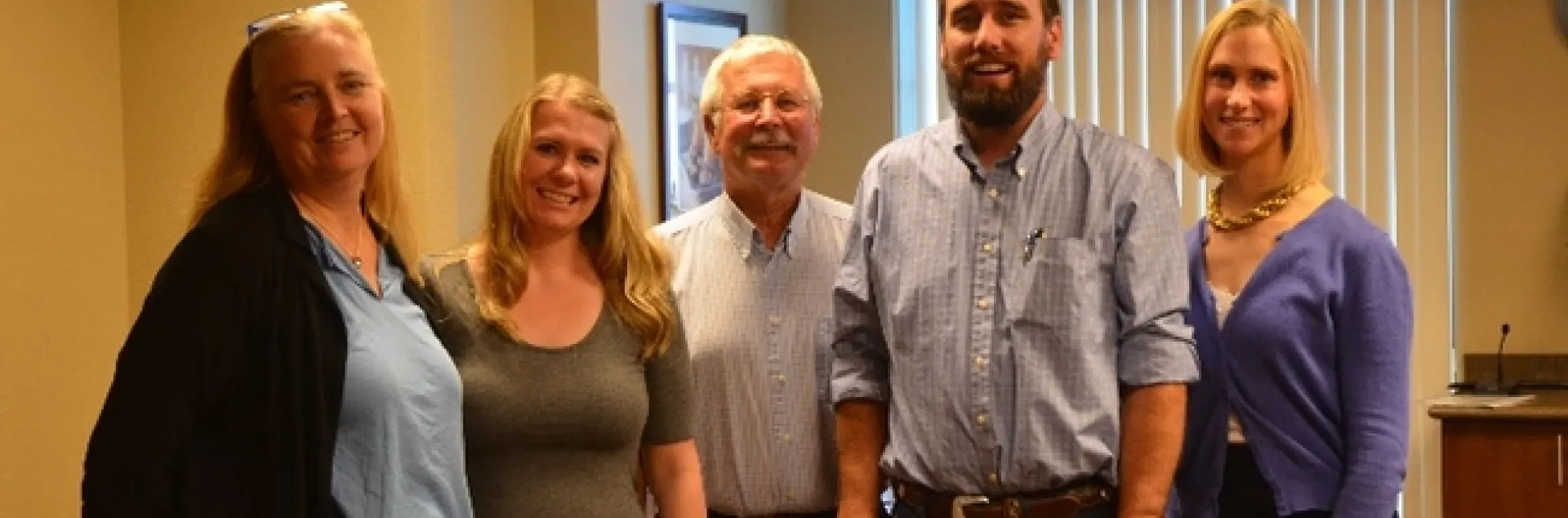 CASI’s Mitchell (center) flanked by Gabriele Ludwig, Jenny Nicolau, Spencer Cooper, and Carissa Sauer.(from left to right).