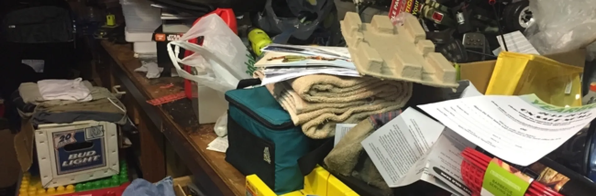 Clutter can harbor pests. [Credit: K Windbiel-Rojas]