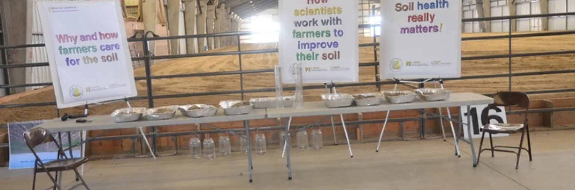 Interactive soil health display materials for Tulare County fourth-graders as part of the 2018 AgVentures! field day.
