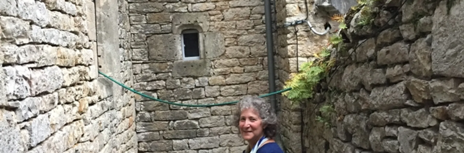 UC Davis professor Diane Ullman, shown here in Saint-Enimie in southern France, has just received a Fulbright to study plant virus-insect interactions in France. This site is a few hours north of Langedoc, where she will be working.