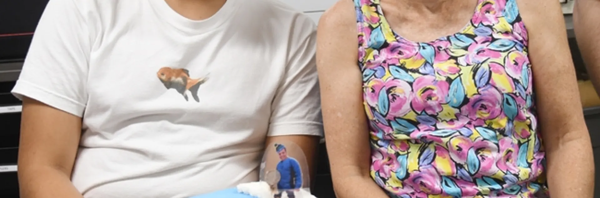 Lynn Kimsey, director of the Bohart Museum of Entomology, shares a laugh with Noah Crockette, now an entomology major at Cornell. (Photo by Kathy Keatley Garvey)