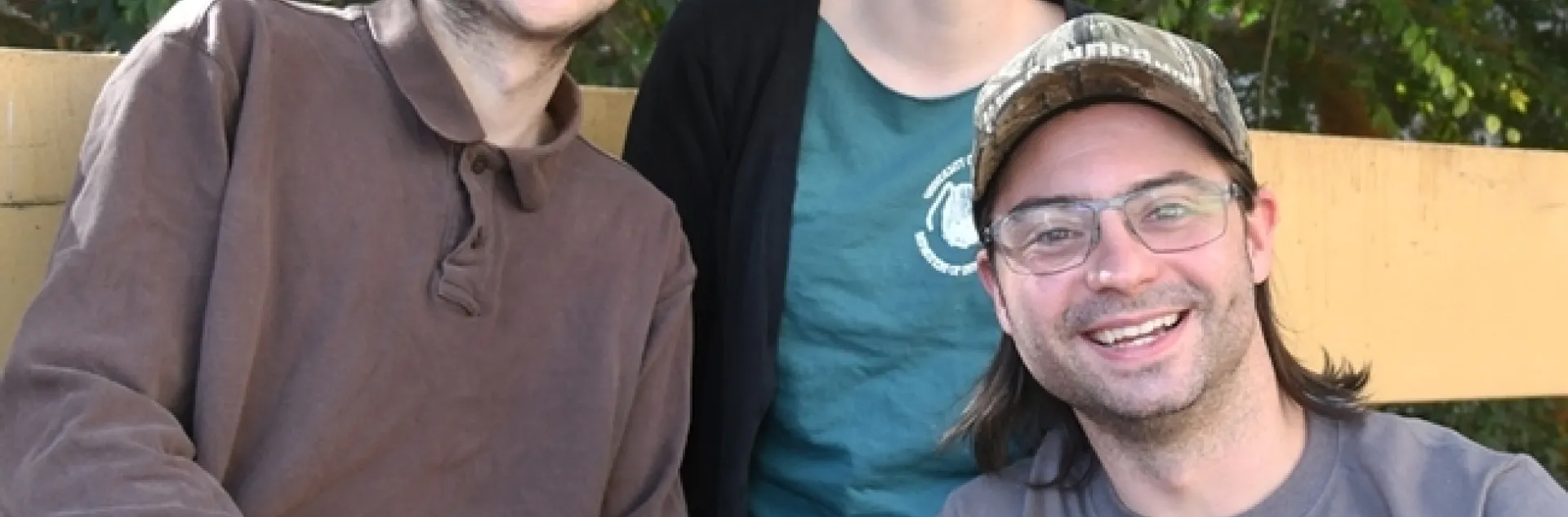 These three graduate students in the Phil Ward lab at UC Davis are among the members of the UC Berkeley-UC Davis Linnaean Games Team. From left are Zachary Griebenow, Jill Oberski and Brendon Boudinot. Boudinot, president of the UC Davis Entomology Graduate Student Association, was a member of both the UC Davis national championship teams in 2015 and 2016. (Photo by Kathy Keatley Garvey)