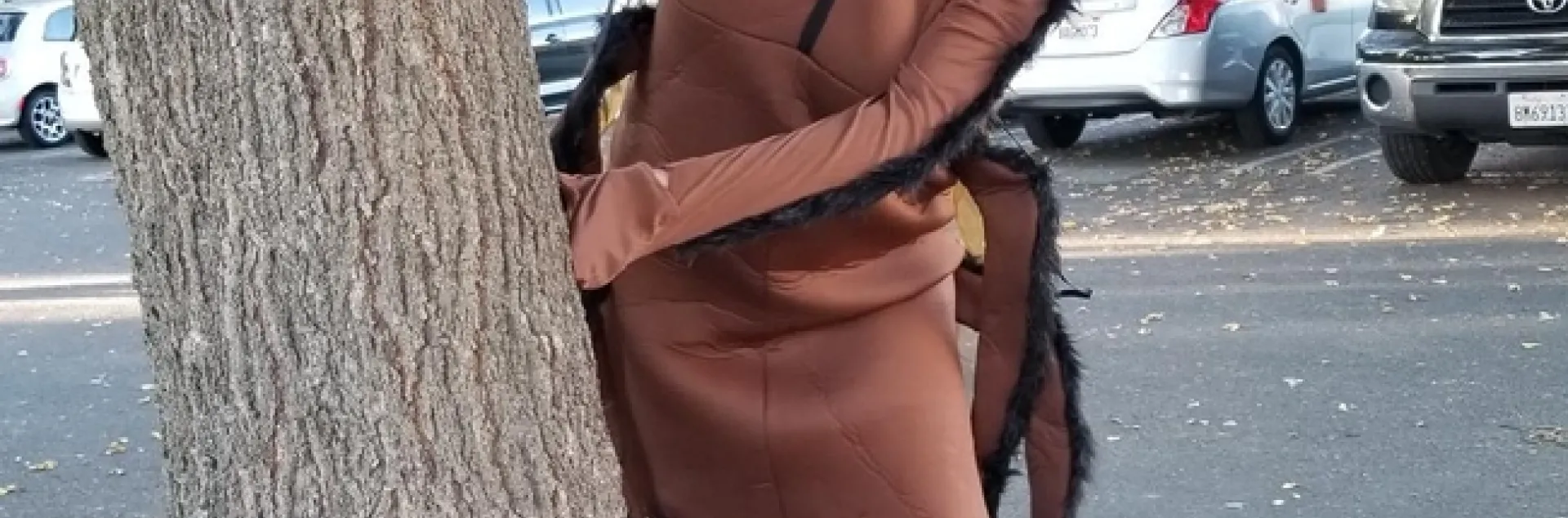 Karey Windbiel-Rojas of the UC Statewide Integrated Pest Management Program (UC IPM), plans to wear this cockroach costume to the Bohart Museum of Entomology open house on Sunday, Nov. 18, when she will greet visitors and answer questions. An urban entomologist expert, she's the associate director for Urban and Community IPM who serves as the area urban IPM advisor for Yolo, Sacramento and Solano counties.