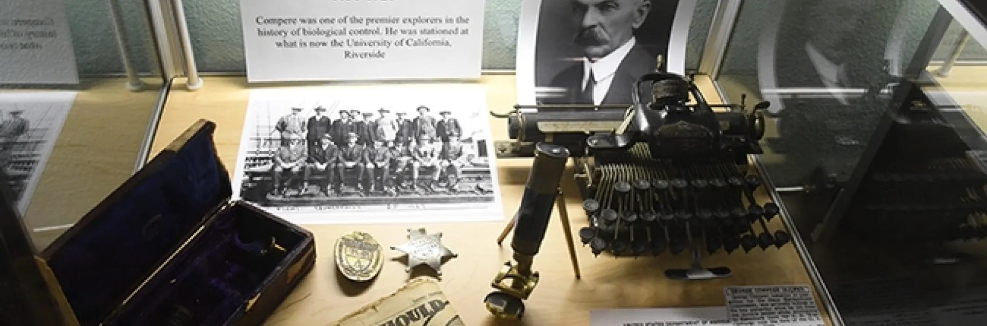 The Bohart Museum of Entomology is featuring a memorial exhibit showcasing a biological control pioneer, George Compere (1858-1928).