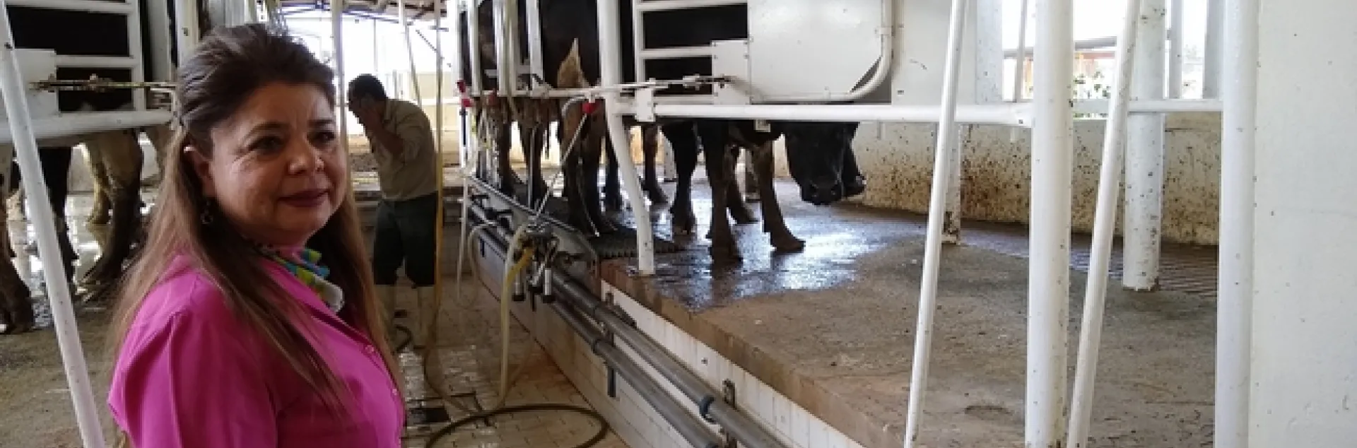 Director Christina shows off the double-4 herringbone parlor at UABC