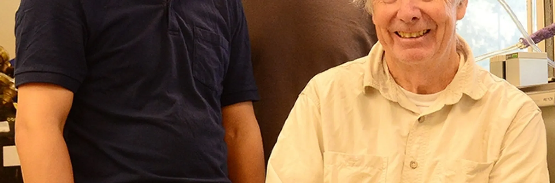 UC Davis researchers Jun Yang (right) and Sung Hee Hwang (center) with Bruce Hammock. (Photo by Kathy Keatley Garvey)