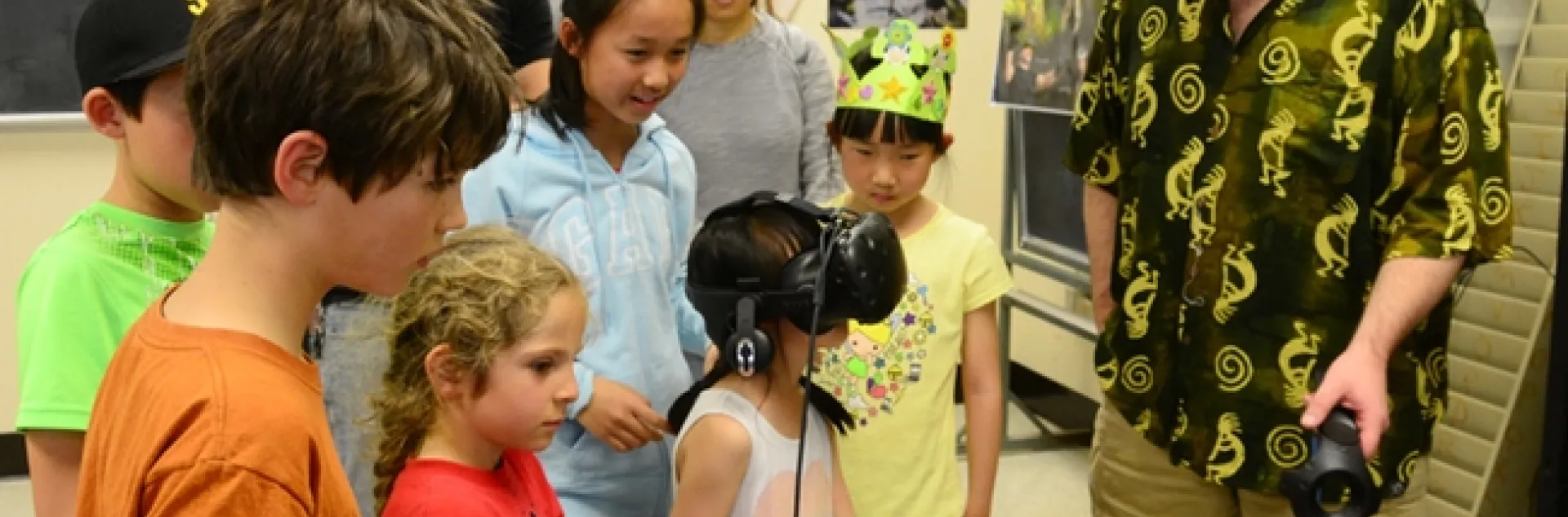 Medical entomologist Geoffrey Attardo and his "Virtual Reality Bugs" demonstration drew participants all day long at the 2018 UC Davis Picnic Day. He'll do so again this Saturday. (Photo by Kathy Keatley Garvey)