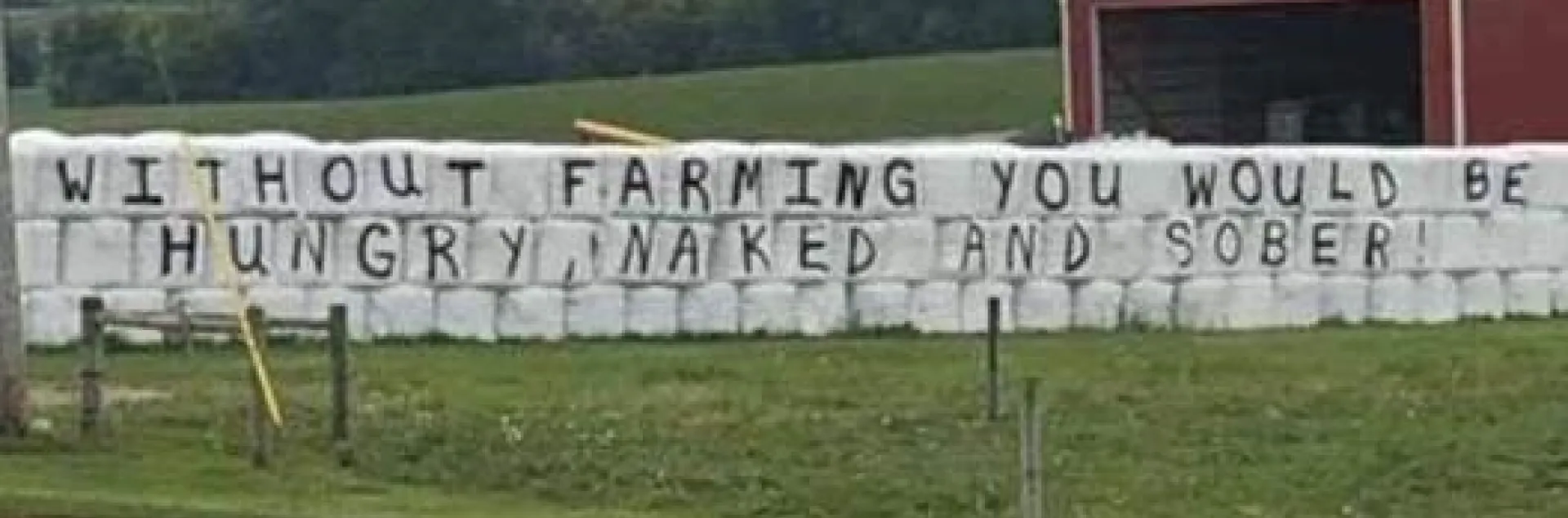 Thank a farmer. Courtesy of Michelle Hammer Coffer.