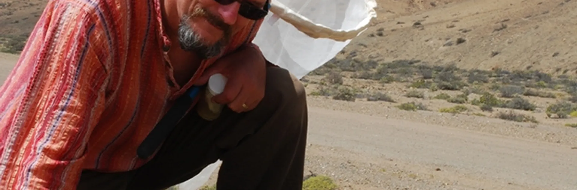 Professor Laurence Packer on location in the Atacama Desert in Chile.