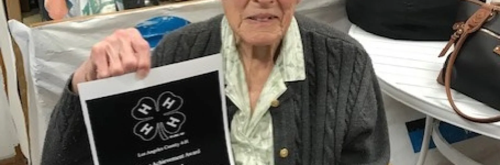 Mary Lash pictured with her award