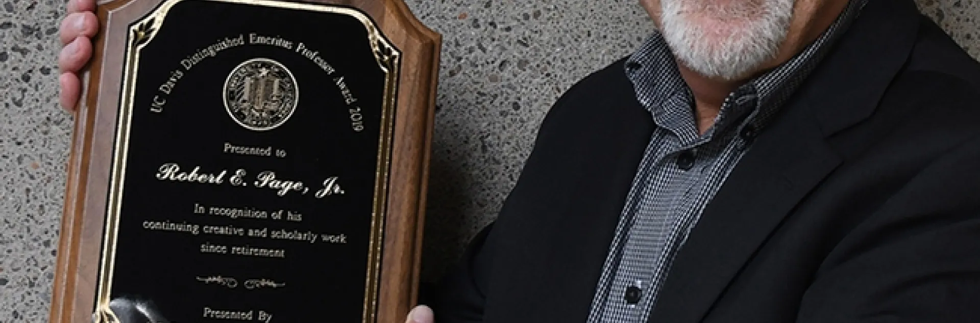 Internationally recognized honey bee geneticist Robert E. Page Jr., recipient of the 2019 UC Davis Distinguished Emeritus Award. (Photo by Kathy Keatley Garvey)