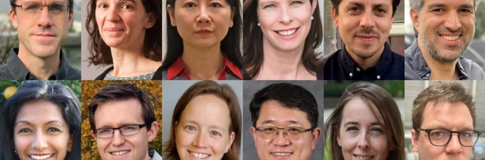 The 2019-20 Chancellor’s Fellows, from left: Top row — Christopher Barker, Eleonora Grandi, Jane Gu, Erin Hamilton, Maceo Montoya and Santiago Ramirez. Bottom row — Shalini Satkunanandan, Christopher Simmons, Anne Todgham, Aijun Wang, Megan Welsh and Nicolas Zwyns. (Courtesy of UC Davis Dateline)