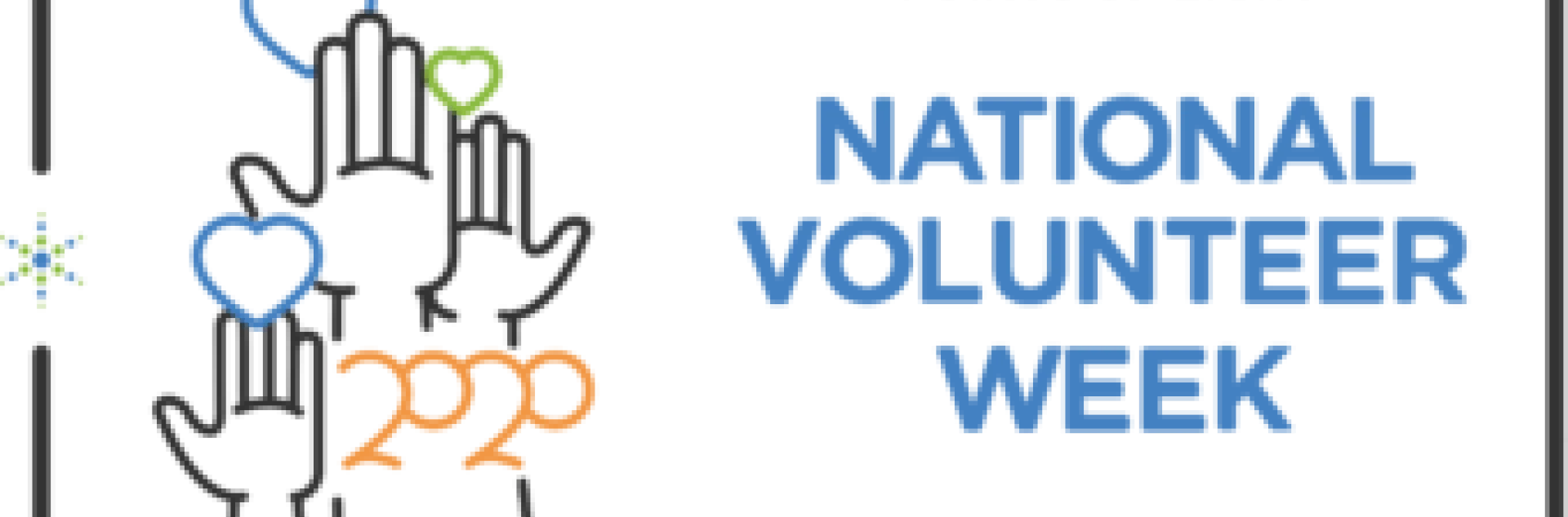 Logo National Volunteer Week taking place, April 19-25, 2020