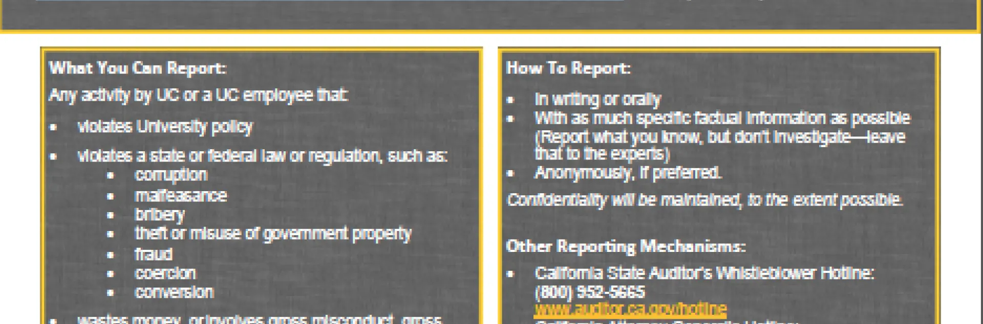 ANR Whistleblower poster