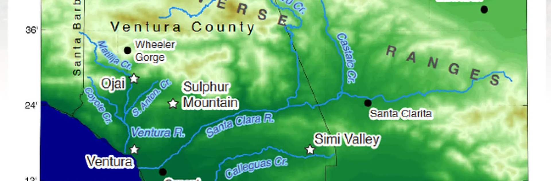 ventura county elevational changes