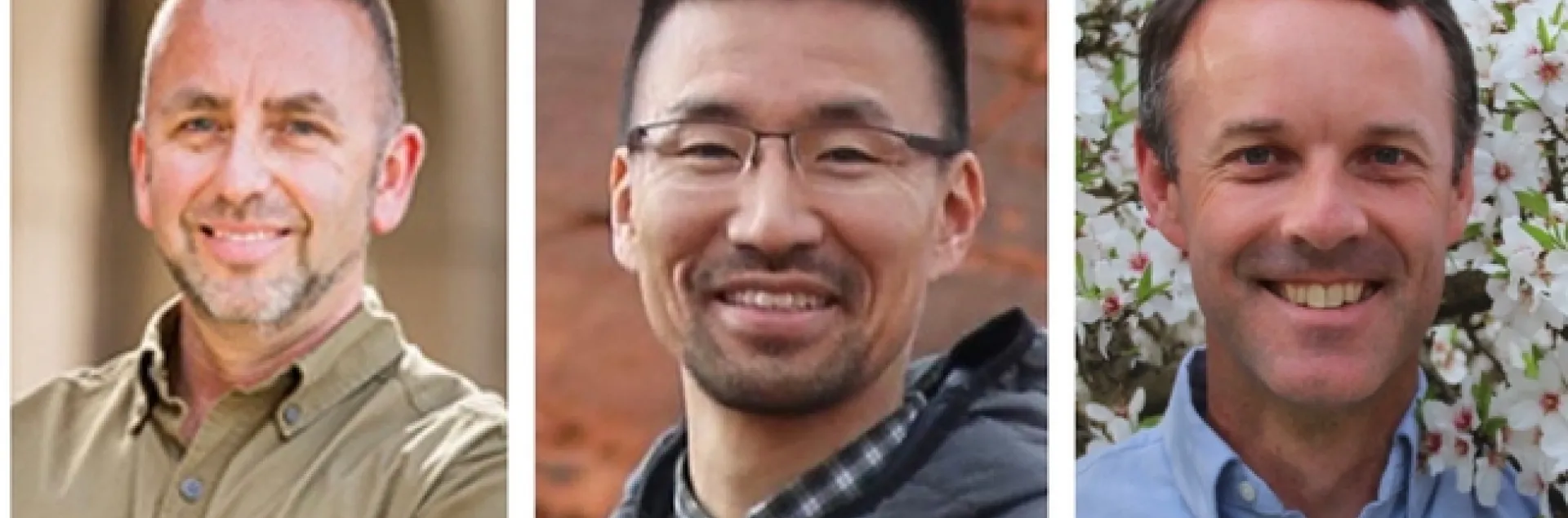 From left, Mark Hoddle, Dong-Hwan Choe and David Haviland received CDFA grants for research on pest control alternatives to the banned pesticide chlorpyrifos.