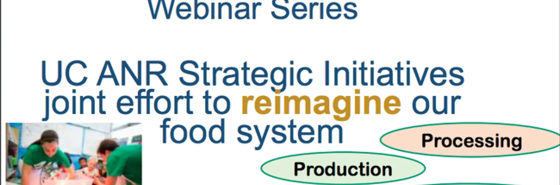 Food systems webinar series