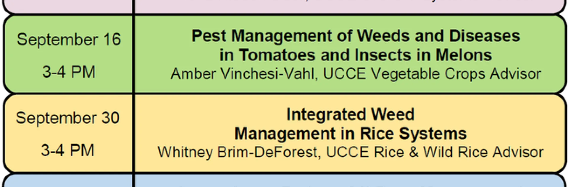 CE webinars in September and October