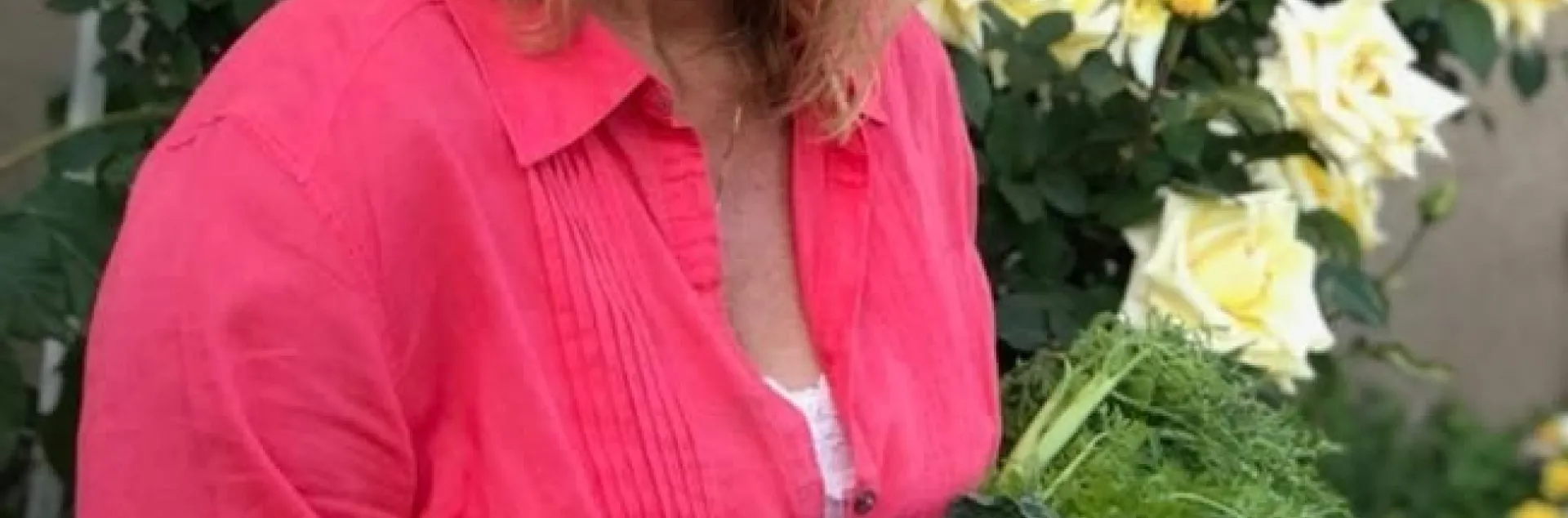 Master Gardener Debi Adams, with her harvest