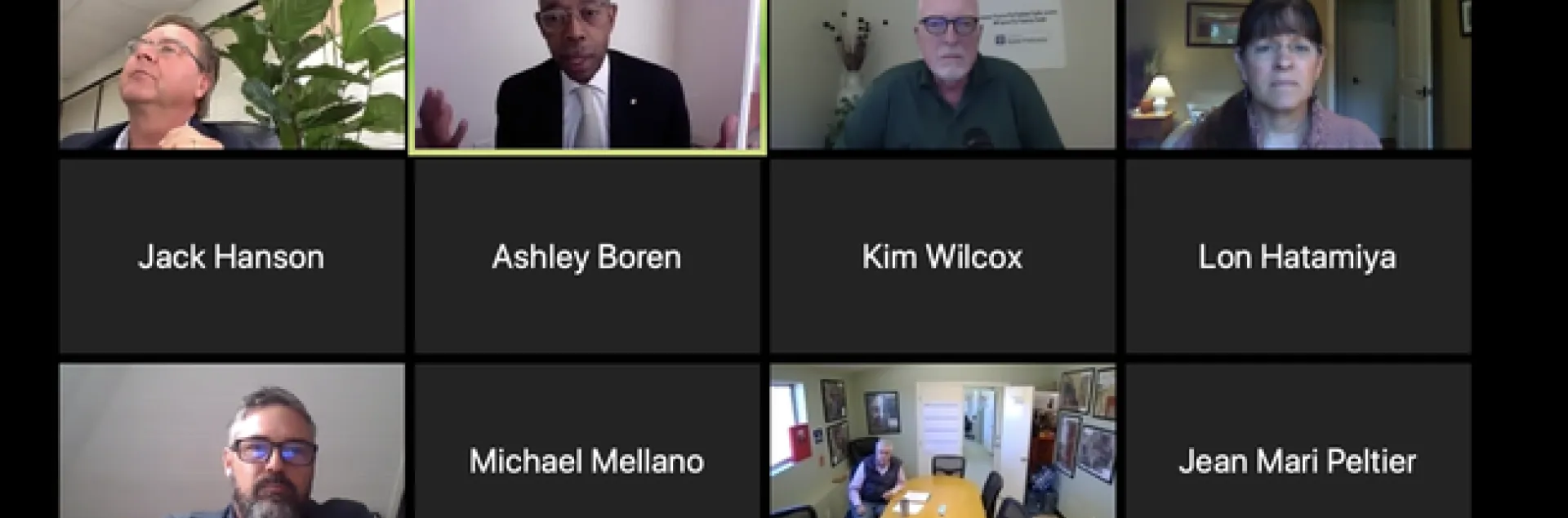 UC President Michael Drake (in yellow-outlined square) attended his first meeting with the PAC on Sept. 30.