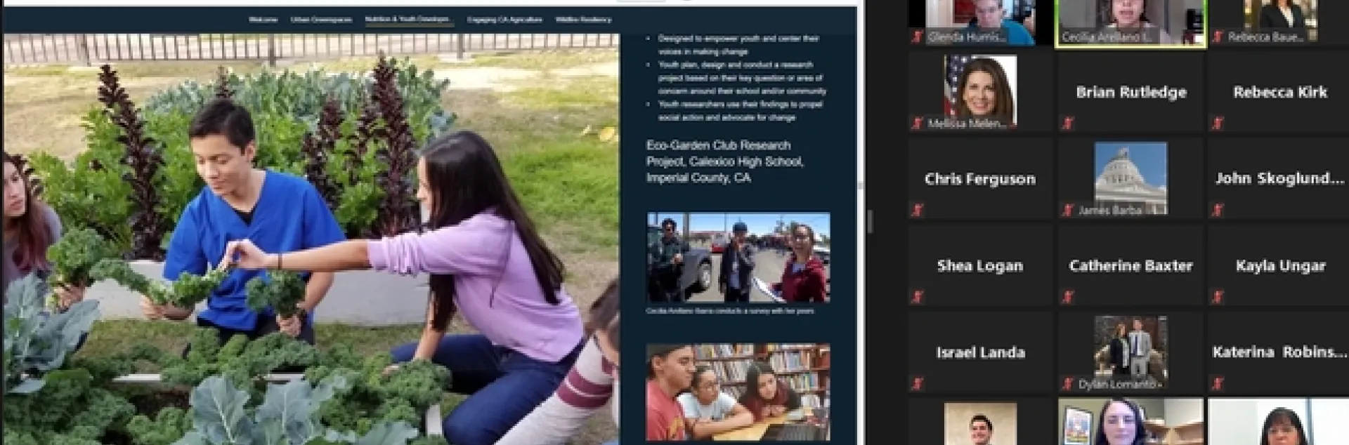 Cecilia Arellano Ibarra worked with CalFresh Healthy Living, UC to start a school garden and advocate for a farm-to-school program to provide fresh produce at her high school.