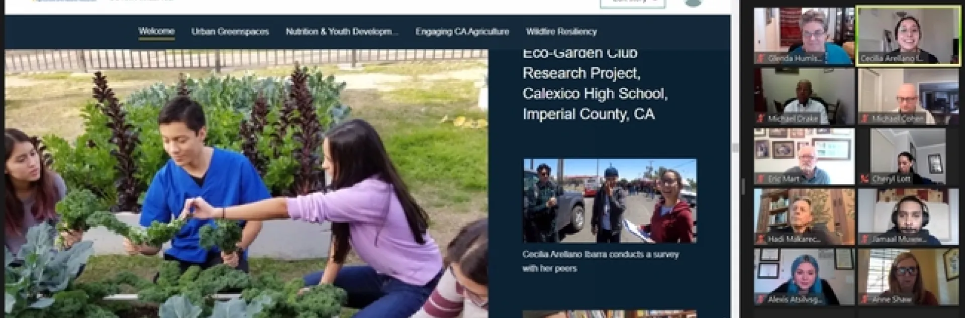 Cece Arellano Ibarra described how Chris Wong, CalFresh Healthy Living, UC community education specialist, encouraged her and her classmates to improve the accessibility of healthful food at their high school.