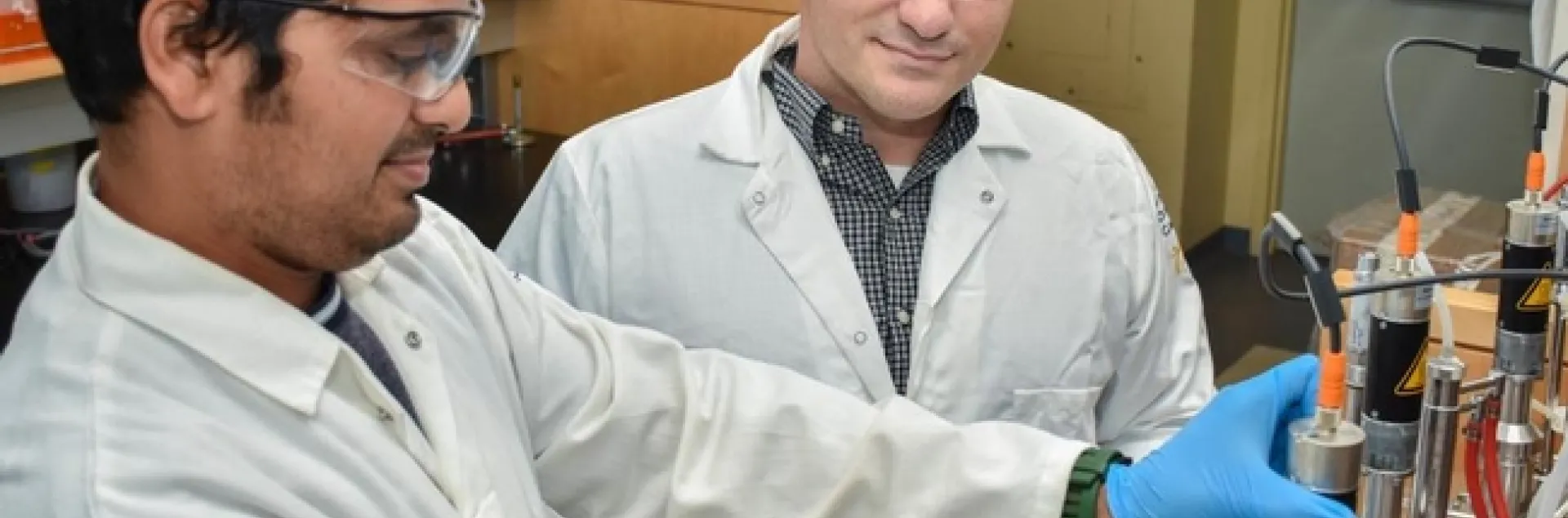 UC ANR is collaborating with UC Davis and others to create a new artificial intelligence institute for next-generation food systems. Ilias Tagkopoulos, right, professor in the UC Davis Department of Computer Science and Genome Center, is director of the new AI institute.