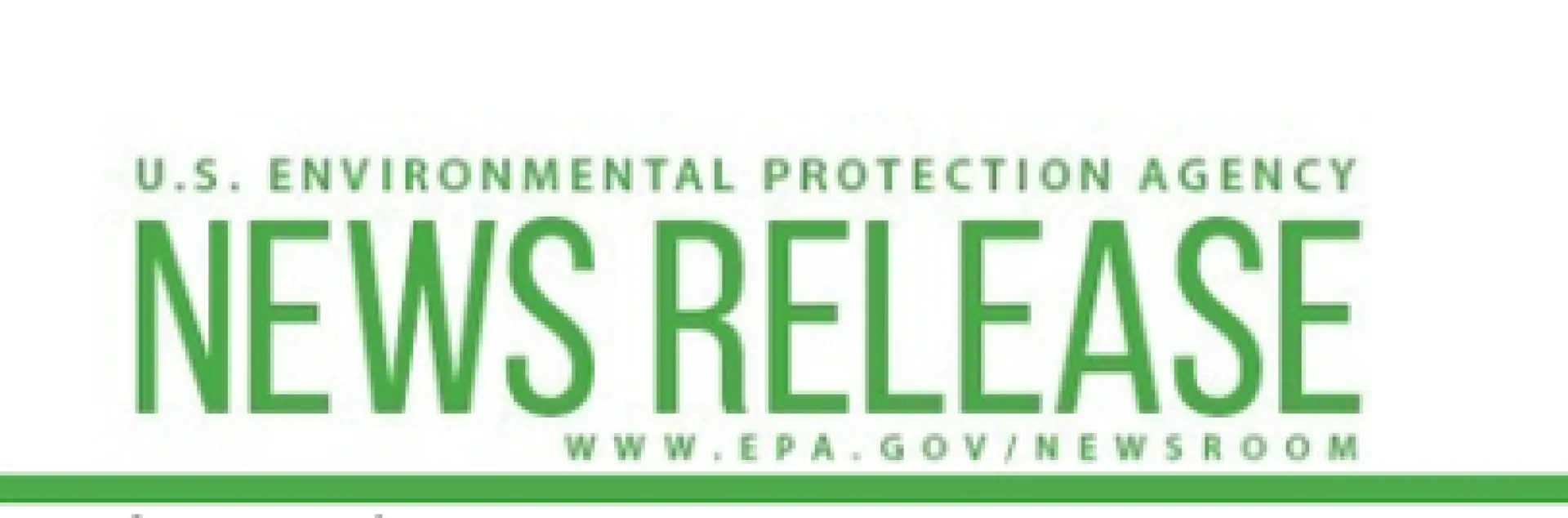 Logo and header for US EPA news release