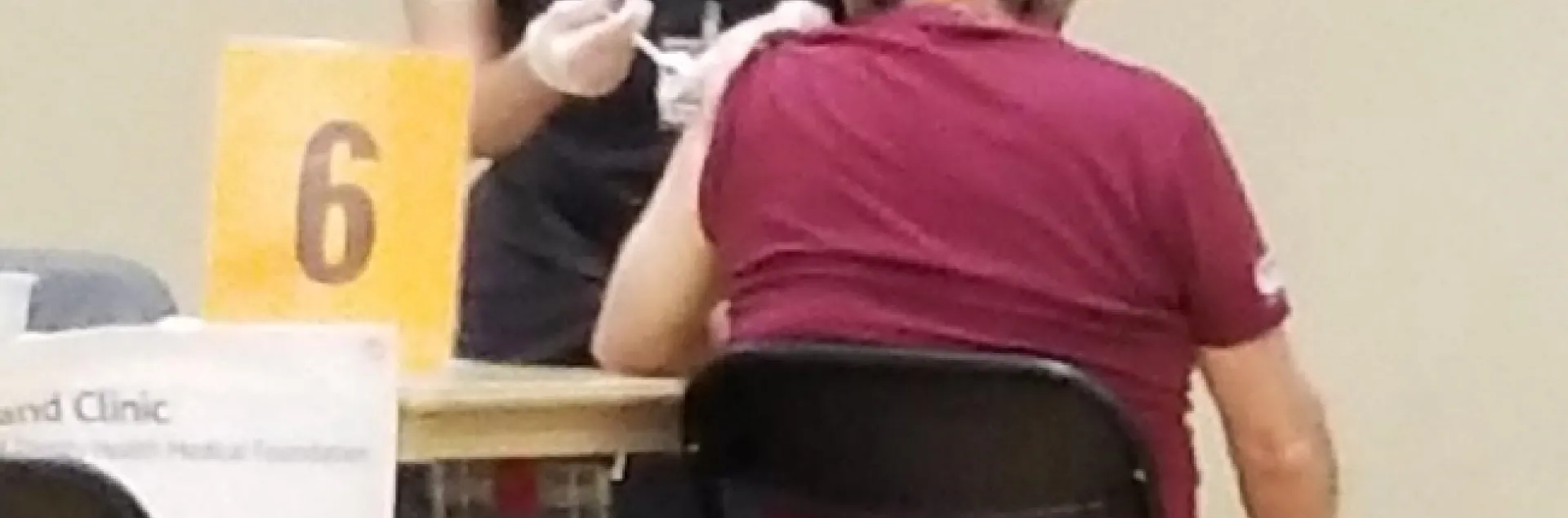 Look who's getting his first dose!