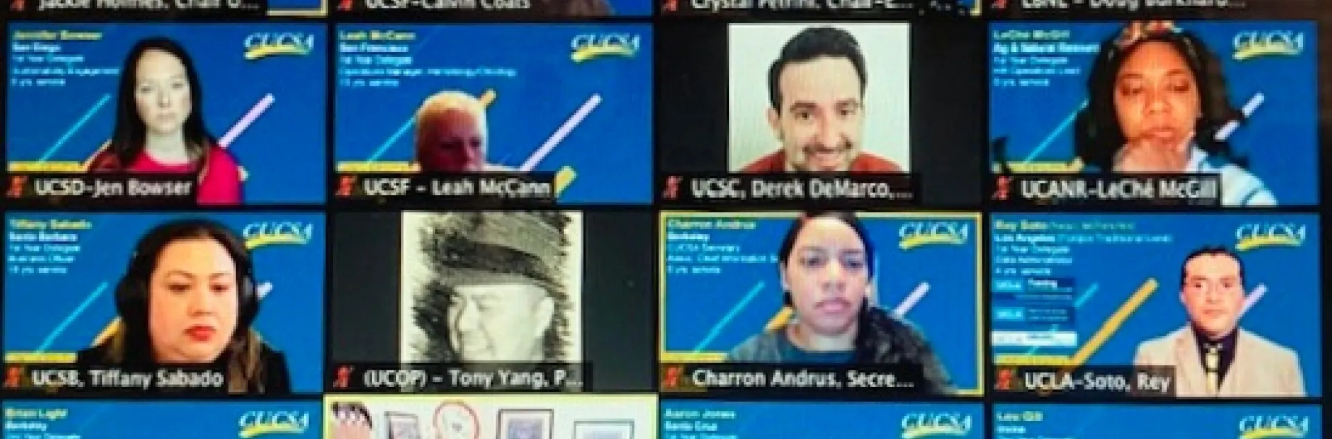 VP Humiston fielded questions about ANR from CUCSA delegates. Screenshot by Dohee Kim