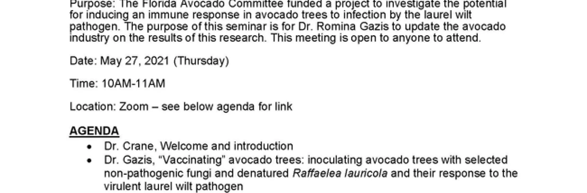 Avocado LW grower mtg May 2021 agenda-Zoom link Page 1