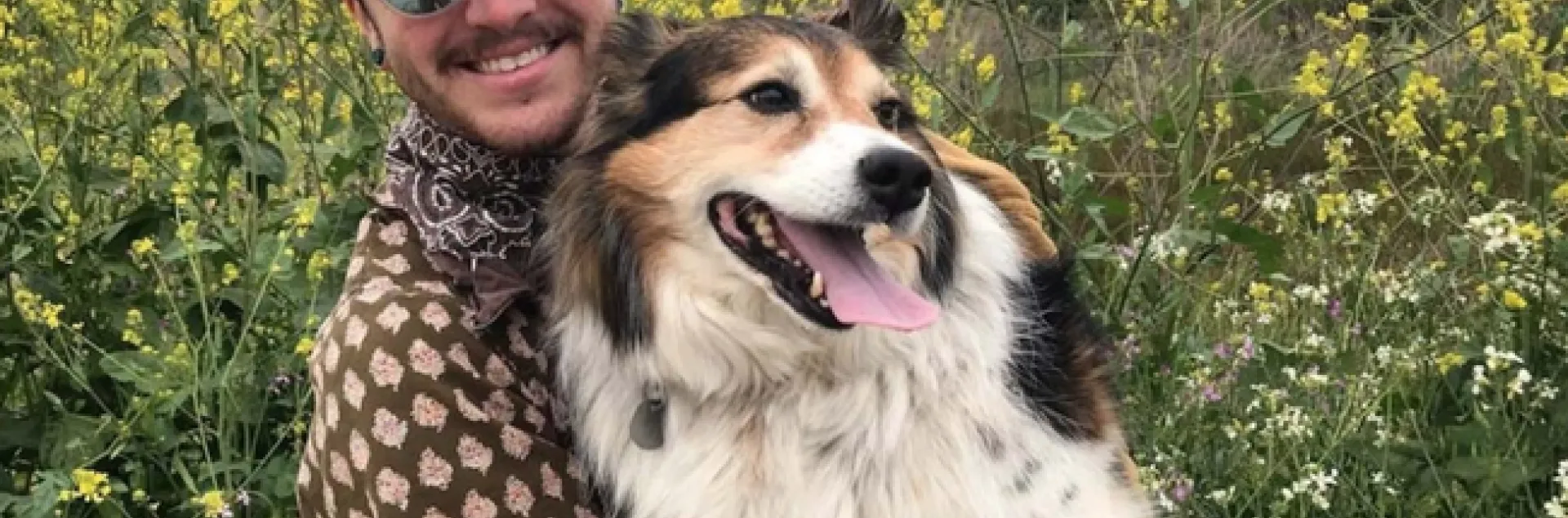 Ecologist Ash Zemenick, shown here with pal Cosmo, is the newly selected manager of the Sagehen Creek Field Station, headquartered in Truckee, Sierra Nevada mountain range. (Photo by Marshall McNunn)