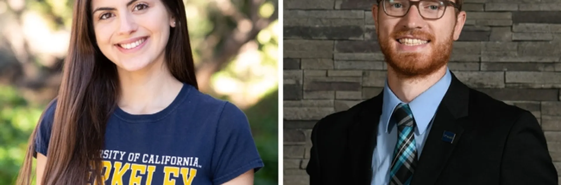 Anna Rios, left, of UC Berkeley, and Conor McCabe of UC Davis are UC ANR's Global Food Initiative fellows for the 2021-22 school year.
