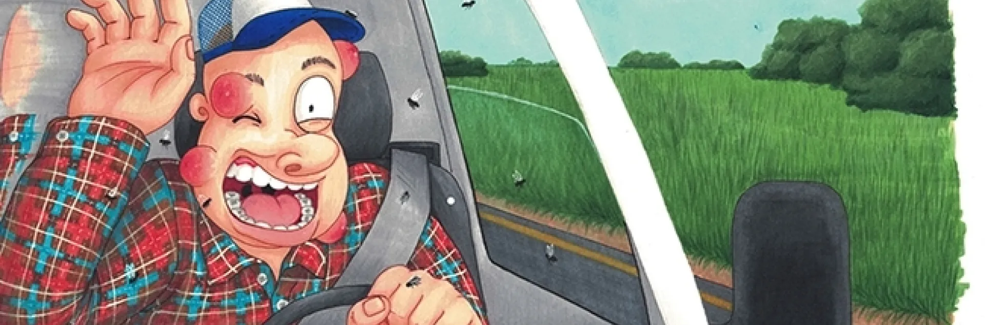 One of Kris Merritt's illustrations in the Bohart Museum of Entomology calendar.