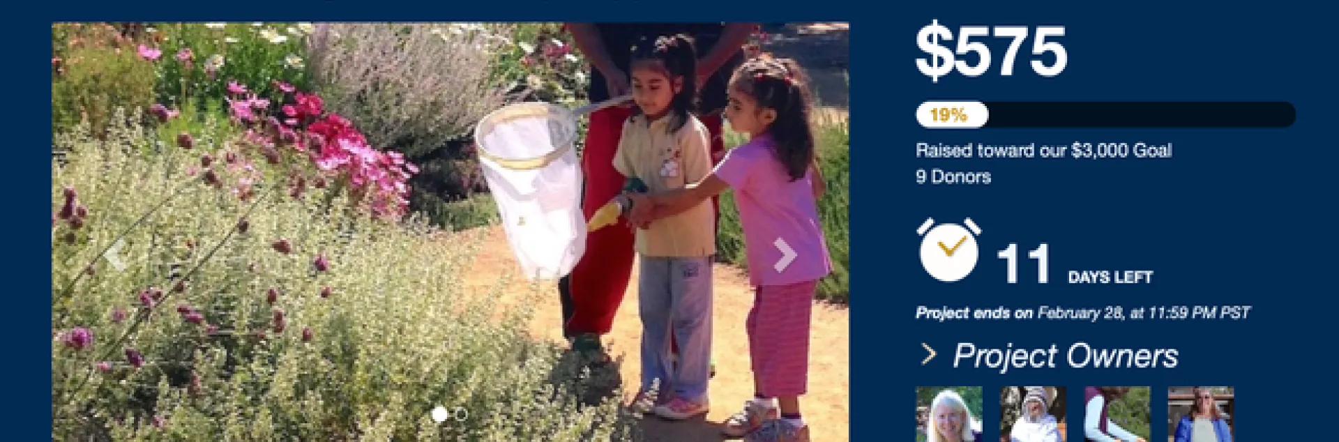 The Crowdfund for the UC Davis Bee Haven seeks $3000 to fund classroom field trips. As of 11 a.m., Feb. 17, the donations totaled $575. The Crowdfund ends at 12:59, Feb. 28.