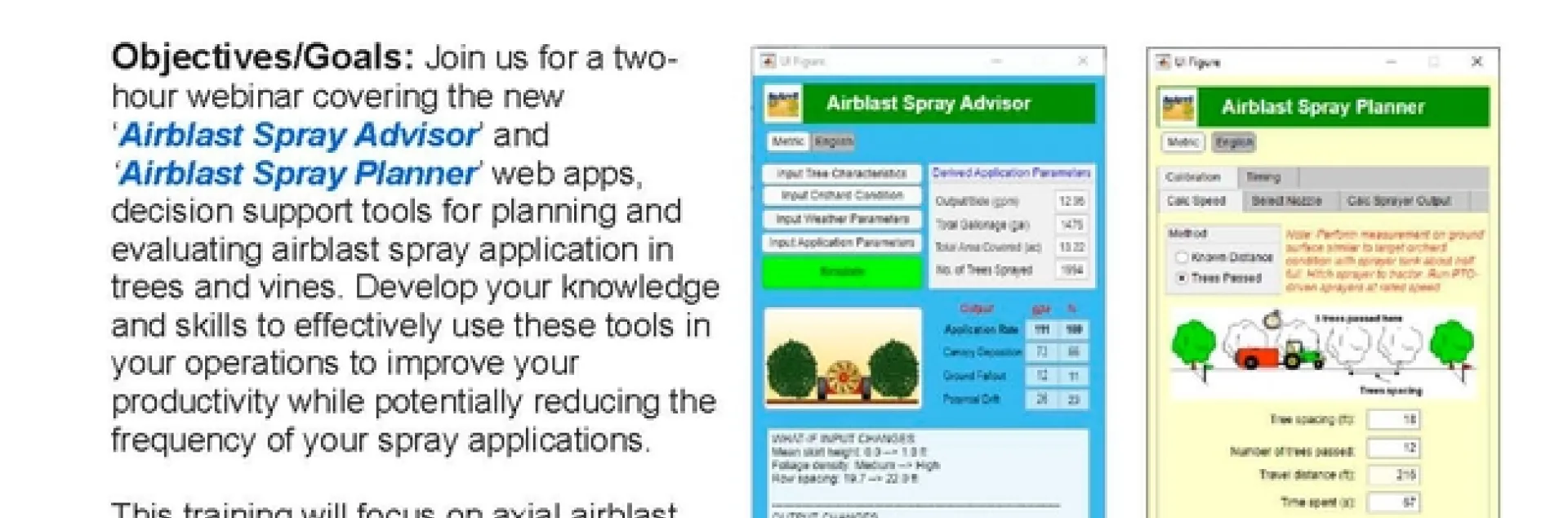 Airblast Spray Web App Webinar