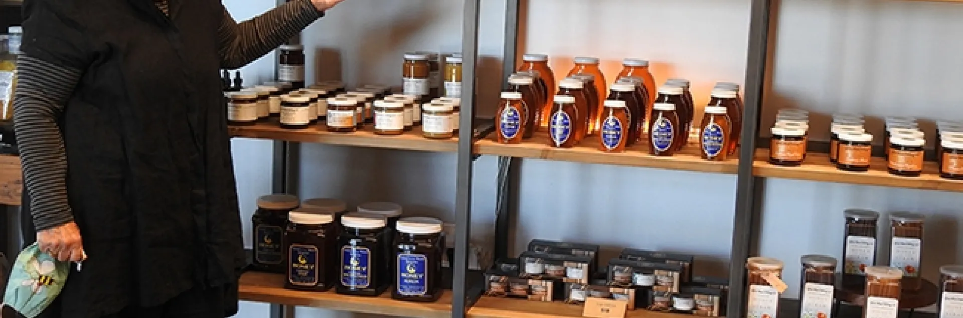 "Queen Bee" Amina Harris of Z Specialty Food is also the executive director of the UC Davis Honey and Pollination Center. (Photo by Kathy Keatley Garvey)